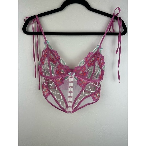 NWOT For Love and Lemons SAMPLE Tie Sleeve Corset SML - Picture 1 of 10